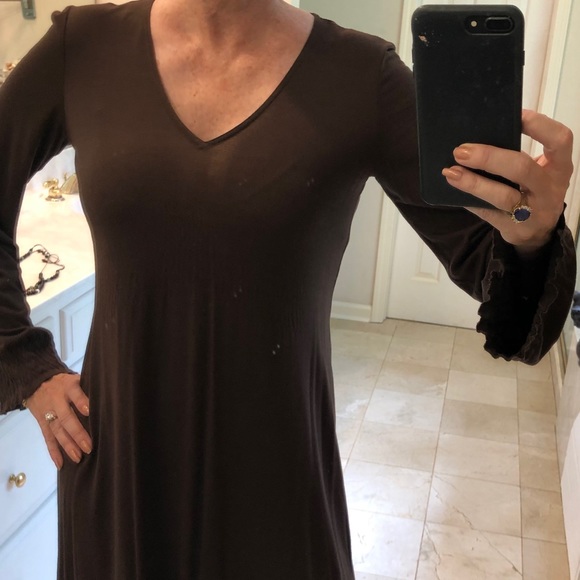 FREE WITH PURCHASE: Dress, brown stretch, Size M - Picture 4 of 9